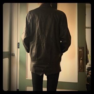 Vintage Black Wilson Leathers Long Jacket